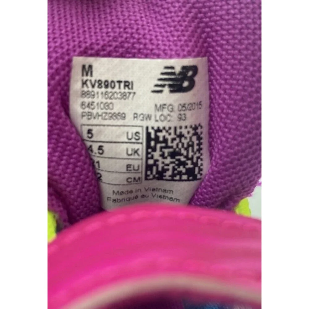 New Balance KV890TRI Girls' NEW Daily Sneakers Pink US Size 5 M